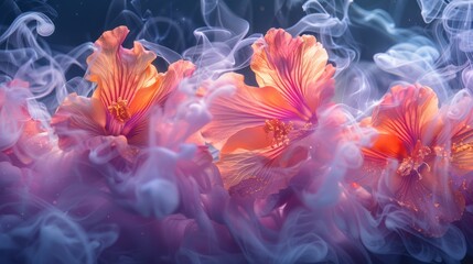 Experience the Vibrant Floral Elegance captured beautifully in an Ethereal Smoke composition