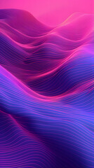 Fototapeta premium Digital purple blue linear mountain poster wallpaper background