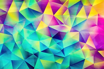 Obraz premium A colorful and abstract geometric pattern composed of vibrant triangles