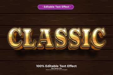 Classic editable text effect in modern trend style