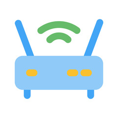 Obraz premium wifi router flat icon
