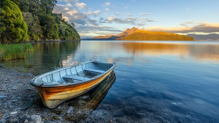 Peaceful waters of Lake Tarawera