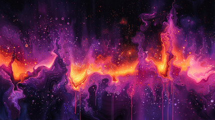 Vibrant Sound Waves Visualization Against Black Digital Equalizer Background