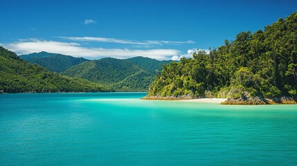 Fototapeta premium Turquoise waters of Abel Tasman National Park