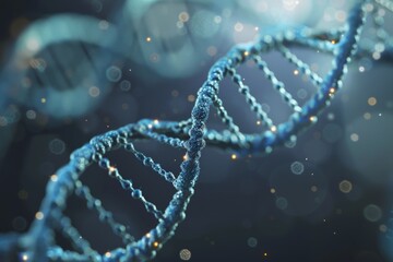 Detailed view of a DNA strand showing the double helix structure, Gene editing technologies for treating genetic diseases