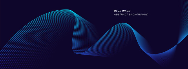 Minimalist abstract wave lines gradient background color. Dynamic wave pattern. Suit for banner, poster, cover, brochure, website. Eps 10