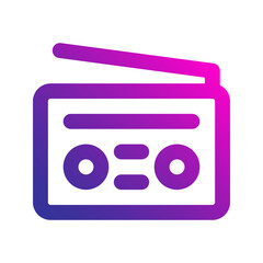 Obraz premium radio gradient icon
