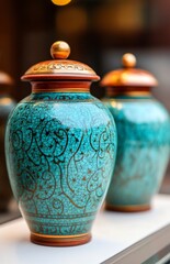 green old vase in the ancient time