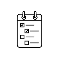 Planner icon on white background.