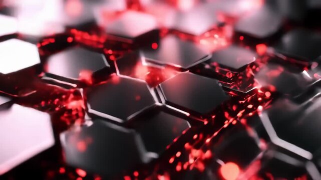 A multitude of hexagonal structures. 
