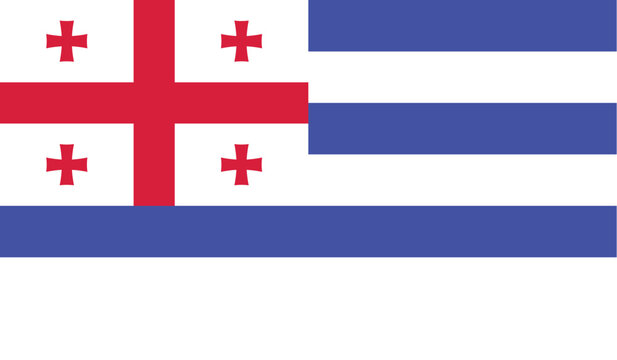 illustration flag of Ajaria country flag