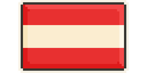 Austria, Europe, Flag, Pixel Art, Retro 8bit Game Style, Vector 