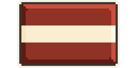 Latvia, Europe, Flag, Pixel Art, Retro 8bit Game Style, Vector 