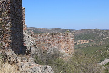 Fototapeta premium Castle of Calatrava la Nueva, fortress of the Military Order of Calatrava in the province of Ciudad Real