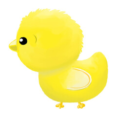 Cartoon duck isolated in simple drawing