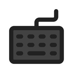 Obraz premium keyboard line color icon