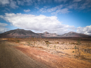 Desert on Lanzarote Island.