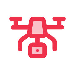 Obraz premium drone outline fill icon
