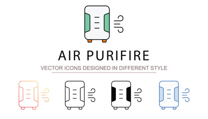 Air Purifire icon design with white background stock illustration