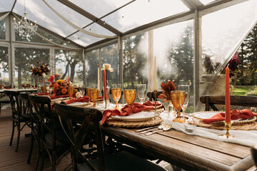 Elegant Autumn Wedding Reception table