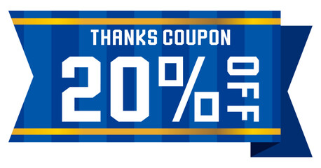 Fototapeta premium リボンをイメージしたポップなクーポンチケット