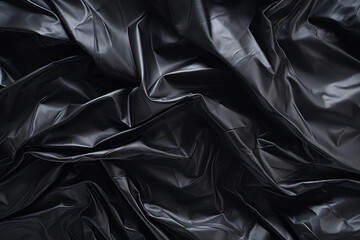 Obraz premium Processed collage of black cellophane garbage bag texture. Background for banner, backdrop