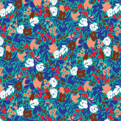 Floral seamless pattern on master background. Modern floral  ,Lace Overlay
