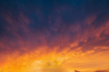 Big Colorful Golden Hour Sunset Sky