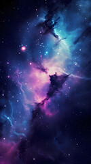 Naklejka premium Digital colorful starry sky abstract graphic poster background