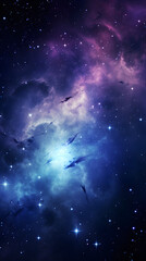 Fototapeta premium Digital colorful starry sky abstract graphic poster background