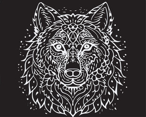 abstract-black-and-white-ornament-doodle-art-wolf- (6).eps
