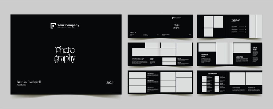 creative landscape photography brochure portfolio template