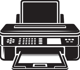 Digital printer silhouette vector isolated on a white background 