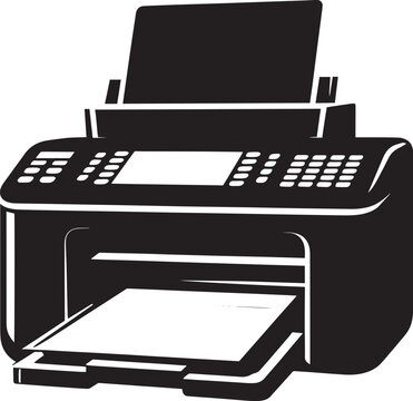 recommend clip art: Digital printer silhouette vector isolated on a white background 
