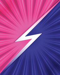 Cartoon comic pop art fight background