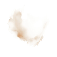 Beige ink splash on transparent background