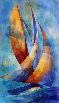 Elegant sail embodying grace, power,   olympic inspiration, symbolizing sailing s spirit and finesse