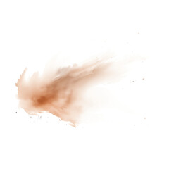 Obraz premium Ink splash of terracota color on a transparent background