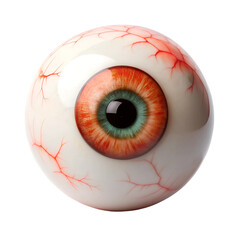 A single Halloween eye jelly on isolated PNG background.
