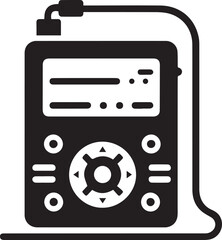 Fototapeta premium walkman vector silhouette illustration