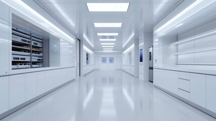Advanced logistics center, holographic interfaces, automated storage, ultra-modern environment, seamless operations