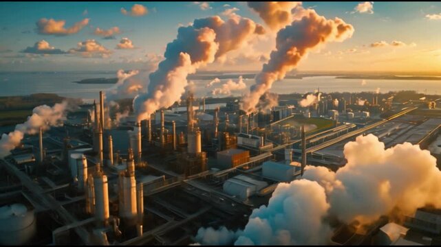 A carbon capture pilot project near a coastal area, showing the importance of diverse geographical implementations