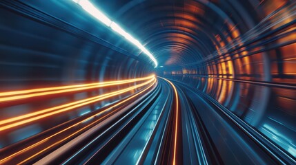Fototapeta premium In the explosion of a highspeed hyperloop system