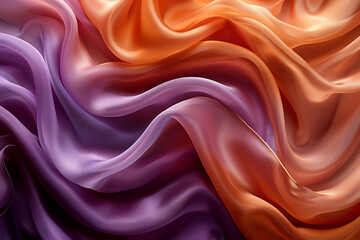 Obraz premium Delicate background of waves of silk fabric. 3d render