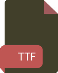 TTF file extension icon crisp corners grey colors