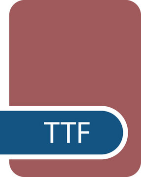 TTF File format icon with contour