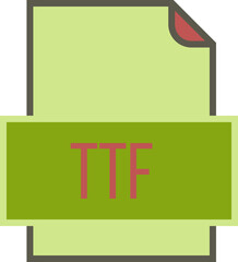 TTF File icon fill and outline crisp corners