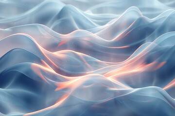 Fototapeta premium Singular intricately flowing colored smoke stream digital painting.