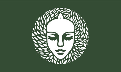 face, beauty, girl, woman, logo, design, icon, hair, female, beautiful, illustration, 