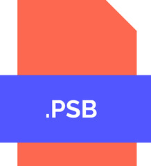 PSB File extension icon fill crisp corners with symbol